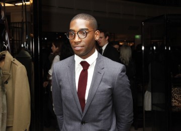 Tinie Tempah at Burberry for the Breakthrough Brits celebration evening.