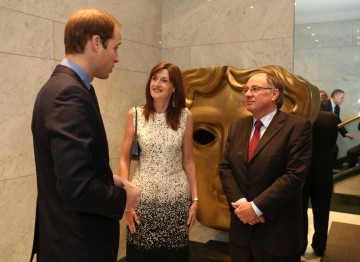 HRH The Duke of Cambridge with Amanda Berry and John Willis. 