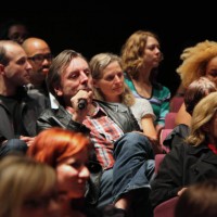 Audience questions at the Lecture with Simon Beaufoy. (Photography: Jay Brooks)