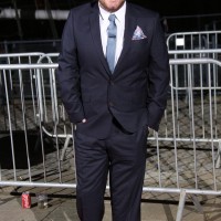 Alex Brooker arrives on the red carpet at Tobacco Dock in London