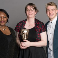 Debbie Moon, winner of the Writer category at the British Academy Children's Awards in 2014 for Wolfblood, presented by Malorie Blackman