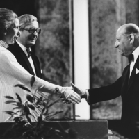 HRH The Princess Royal presented Lord Grade with the BAFTA Fellowship in 1979.