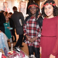 Trying on garlands at the BAFTA Kids Red Carpet Experience