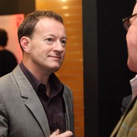 Simon Beaufoy joins his guests after completion of his screenwriters' lecture. (Photography: Jay Brooks)