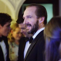 Leading Actor nominee Ralph Fiennes backstage in the J. Kings Smoking Room at London's Royal Opera House.