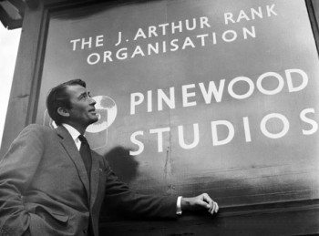 Gregory Peck at Pinewood Studios during filming of Million Pound Note in 1952.