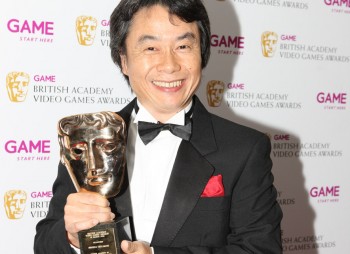 Shigeru Miyamoto, the man behind some of the world's most famous video games, from Donkey Kong to Mario, accepts the Academy Fellowship (BAFTA/Steve Butler).