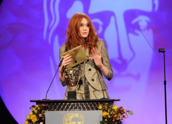 Doctor Who's leading lady, Karen Gillan, presents the Break-through Talent Award sponsored by The Farm, recognising outstanding new industry talent.