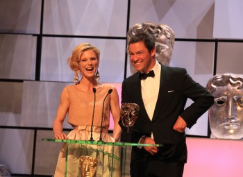 Dominic West and Emilia Fox present the first award of the evening, Drama Series.