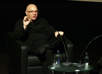 Anthony Minghella on stage at an Academy Life in Pictures event.