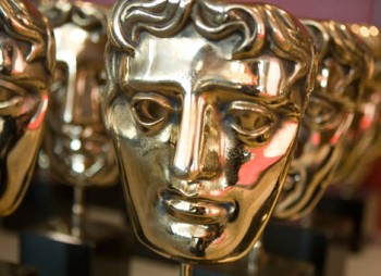 BAFTA masks wait to be presented at the British Academy Television Awards.