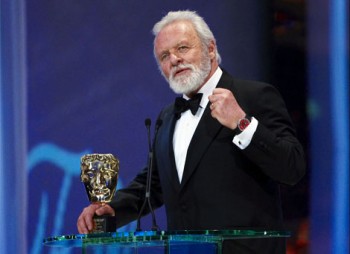 Anthony Hopkins accepts the Academy Fellowship at the Orange British Academy Film Awards in 2008. 