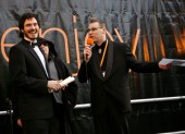 Mark Kermode Presents the 2007 Orange 60 Seconds of Fame Award to Alex Garcia for 'Happy Birthday Grand dad' 