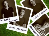The cast from hit television show, The Inbetweeners posed for a polaroid photoshoot at Latitude Festival and answered the question, 'If you could watch one last film, what would that be?' (Photography: Andy Hollingworth) 