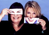 Dawn French and Jennifer Saunders in series six of their comedy sketch show French and Saunders, October 2004. 