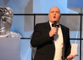 Host (and nominee) Dara O' Briain opens the show.