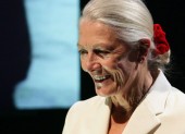 Vanessa Redgrave pays tribute to Douglas Slocombe on stage at BAFTA Headquarters in 2010.