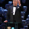 Stephen Fry welcomes guests at the Royal Opera House 