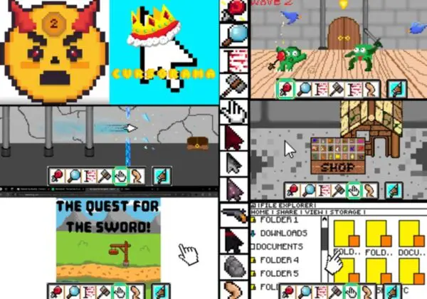 A concept design for the Cursorama game.