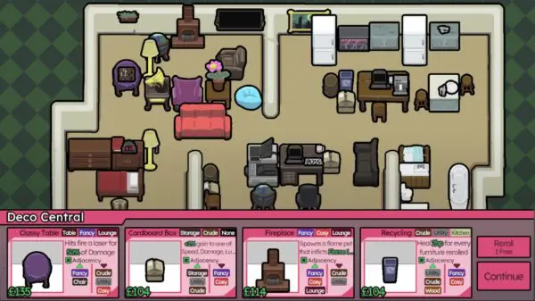 A screenshot of the Furniture Fu game.