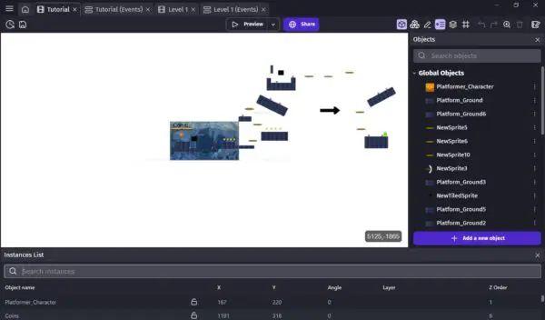 A screenshot of the One Dimension game.