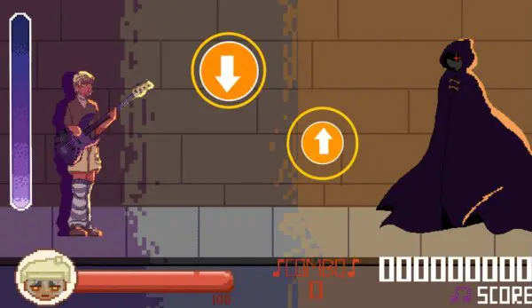 A concept design for the Rhythm Hell game.