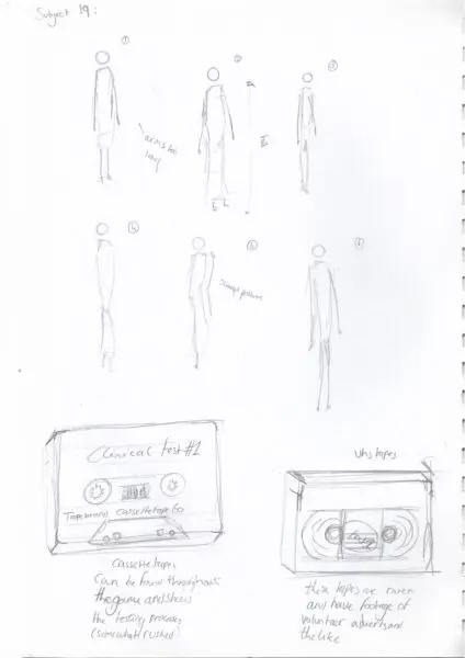 A concept design for the Subject 19 game.